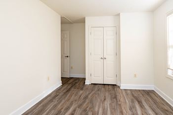 Contemporary finishes include wood and tile flooring